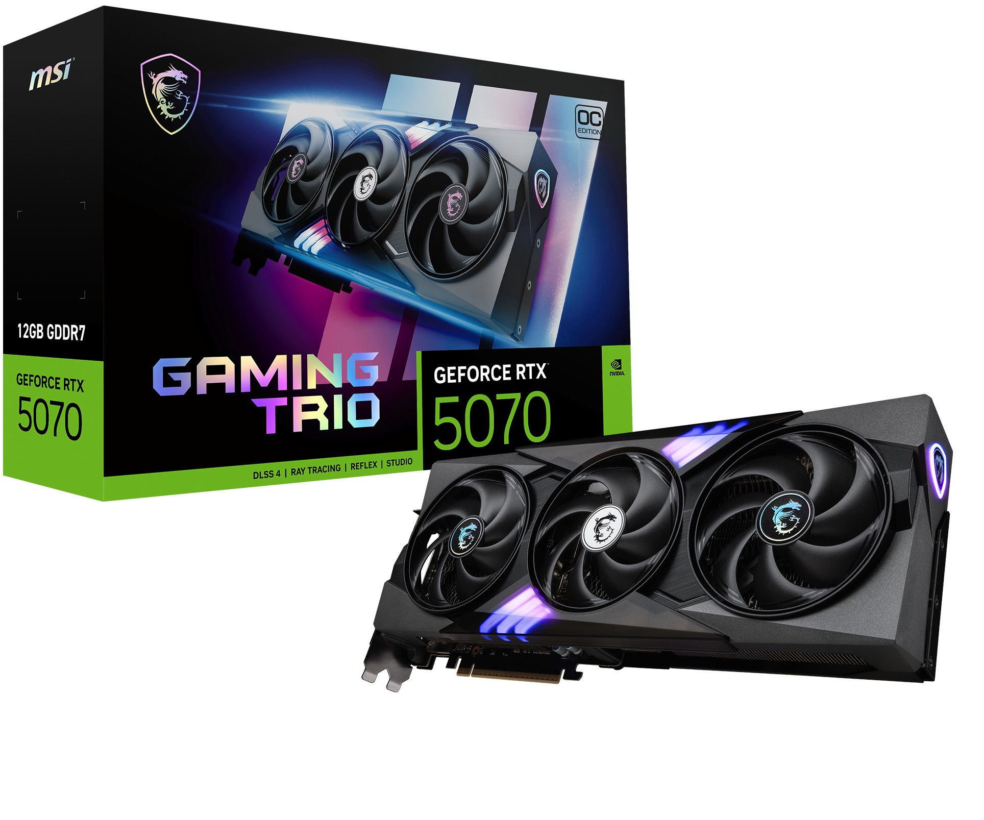 Carte graphique MSI GeForce RTX™ 5070 12G GAMING TRIO OC